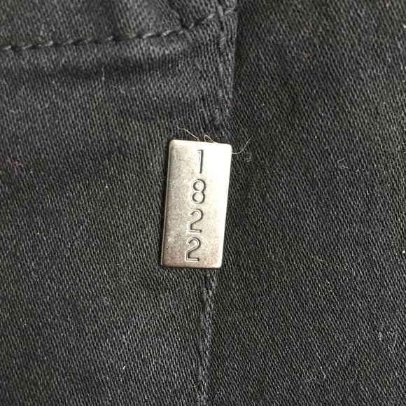 1822 black denim skinny jeans w/zips - size 4 - Picture 2 of 10